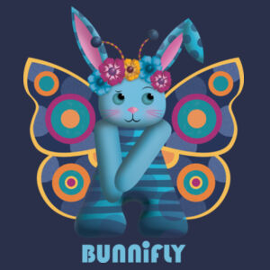 BUNNIFLY BLUE - Maple Tee  Design