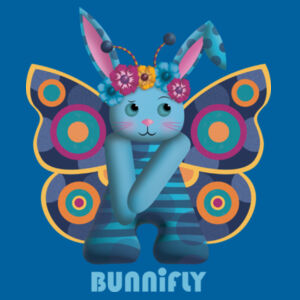 BUNNIFLY BLUE - Youth Tee  Design