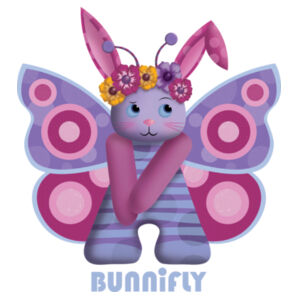 BUNNIFLY LILAC - Staple V-Neck Tee  Design