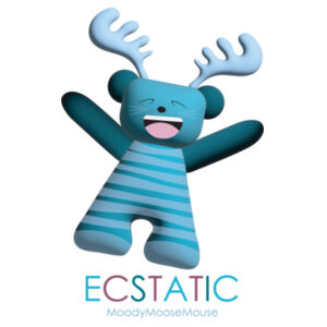 Ecstatic -Staple V-Neck Tee Design