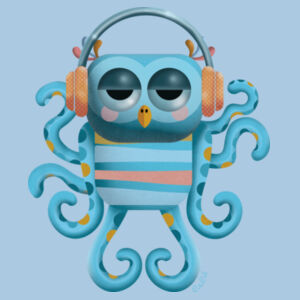 Mellow Octo-Owl - Silhouette Tee  Design