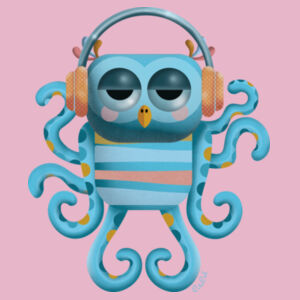 Mellow Octo-Owl - Origin Hoodie – back print Design