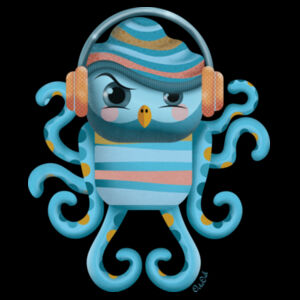 Cranky Octo-Owl -Staple V-Neck Tee  Design