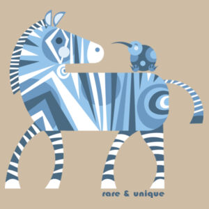ZEBRA & KIWI BLUE - MAPLE TEE Design