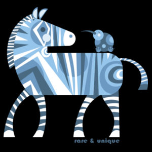 ZEBRA & KIWI BLUE -   Maple V-Neck Tee Design