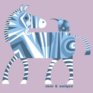 ZEBRA & KIWI BLUE - Silhouette Tee   Design