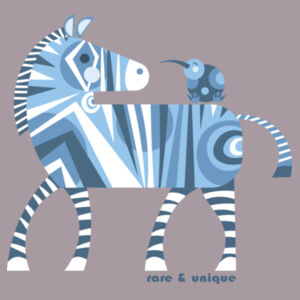 ZEBRA & KIWI BLUE - CLASSIC L/S TEE Design