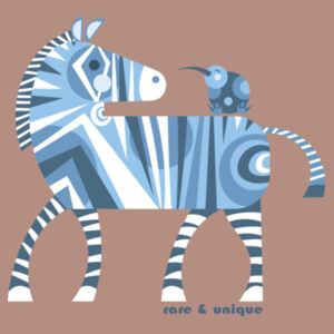 ZEBRA & KIWI BLUE - CLASSIC MINUS TEE Design