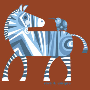ZEBRA & KIWI BLUE - STAPLE TEE Design