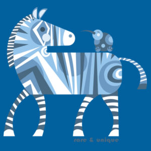 ZEBRA & KIWI BLUE - YOUTH TEE  Design