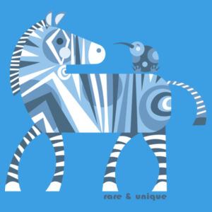 ZEBRA & KIWI BLUE - ORIGIN HOODIE  Design