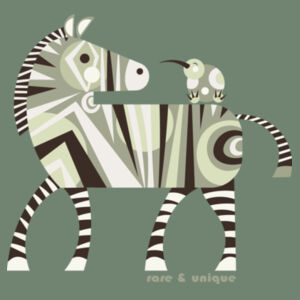 ZEBRA & KIWI GREEN - MAPLE TEE Design