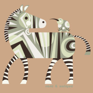 ZEBRA & KIWI GREEN - SILHOUETTE TEE   Design