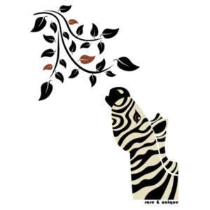 ZEBRA LEAVES - MAPLE V-NECK TEE  Design