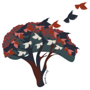 Tūī  swoop - Kids Staple L/S Tee Design