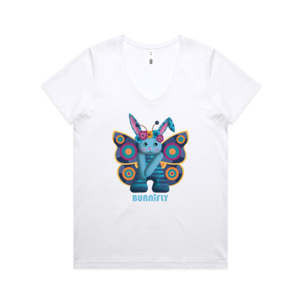BUNNIFLY BLUE -Maple V-NeckTee Thumbnail