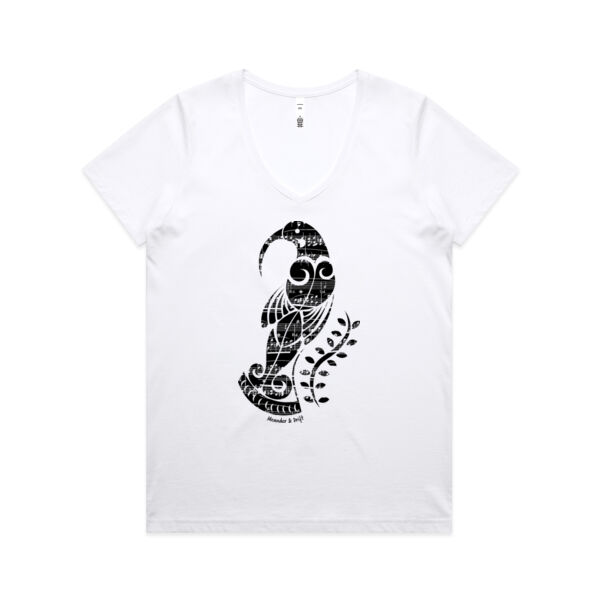 HUIA SONG: BLACK - Maple V-Neck Tee Thumbnail