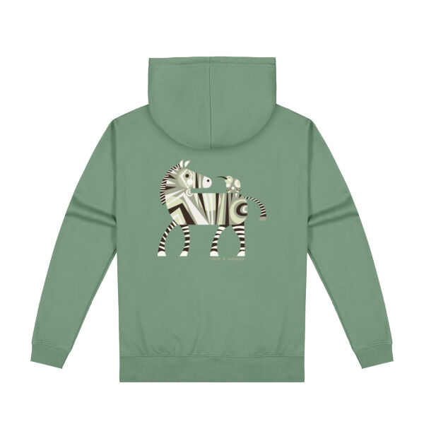 ZEBRA & KIWI GREEN - ORIGIN HOODIE Thumbnail