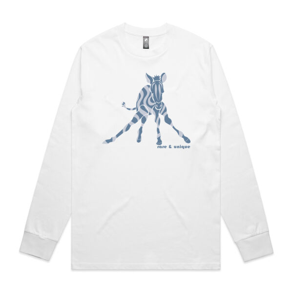 ZEBRA TWIRLS BLUE - CLASSIC L/S TEE Thumbnail